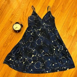 American Eagle Blue Circle Print Summer Dress